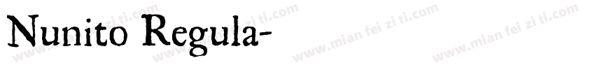 Nunito Regula字体转换